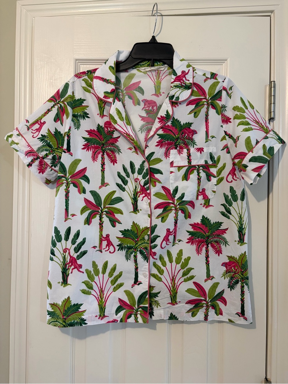 Anthropologie Printfresh Royal Palm Pajama Top S